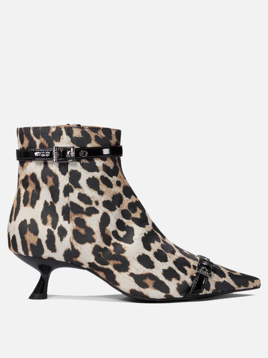 Leopard ankle boots