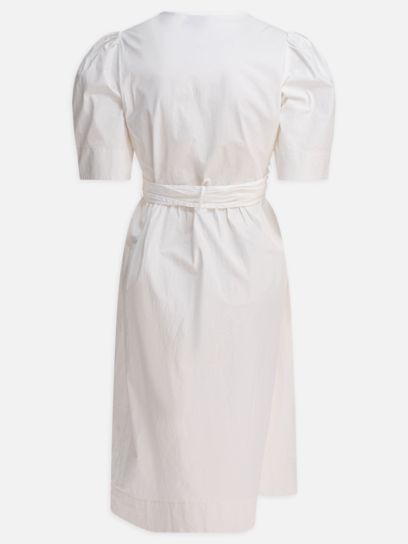 Ganni Midi dress with bows 12588270_34 White thumbnail_2