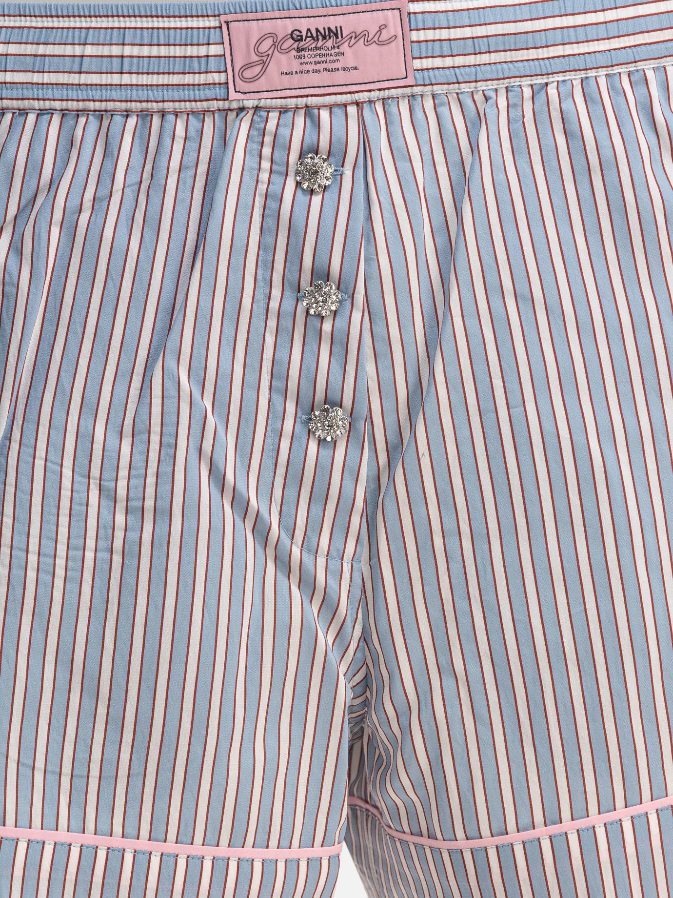 Sweat shorts Logo  Light blue - Ganni Women | PDP | VIETTI Online Store | Zoom-Modal_3
