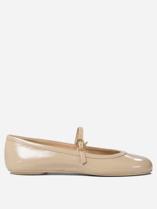 Ballerine Mary Jane 100% calf leather - 100% rubber  Beige - Gianvito Rossi Donna | VIETTI Online Store 
