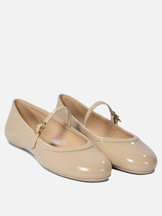 Ballerine Mary Jane 100% calf leather - 100% rubber  Beige - Gianvito Rossi Donna | VIETTI Online Store | 2
