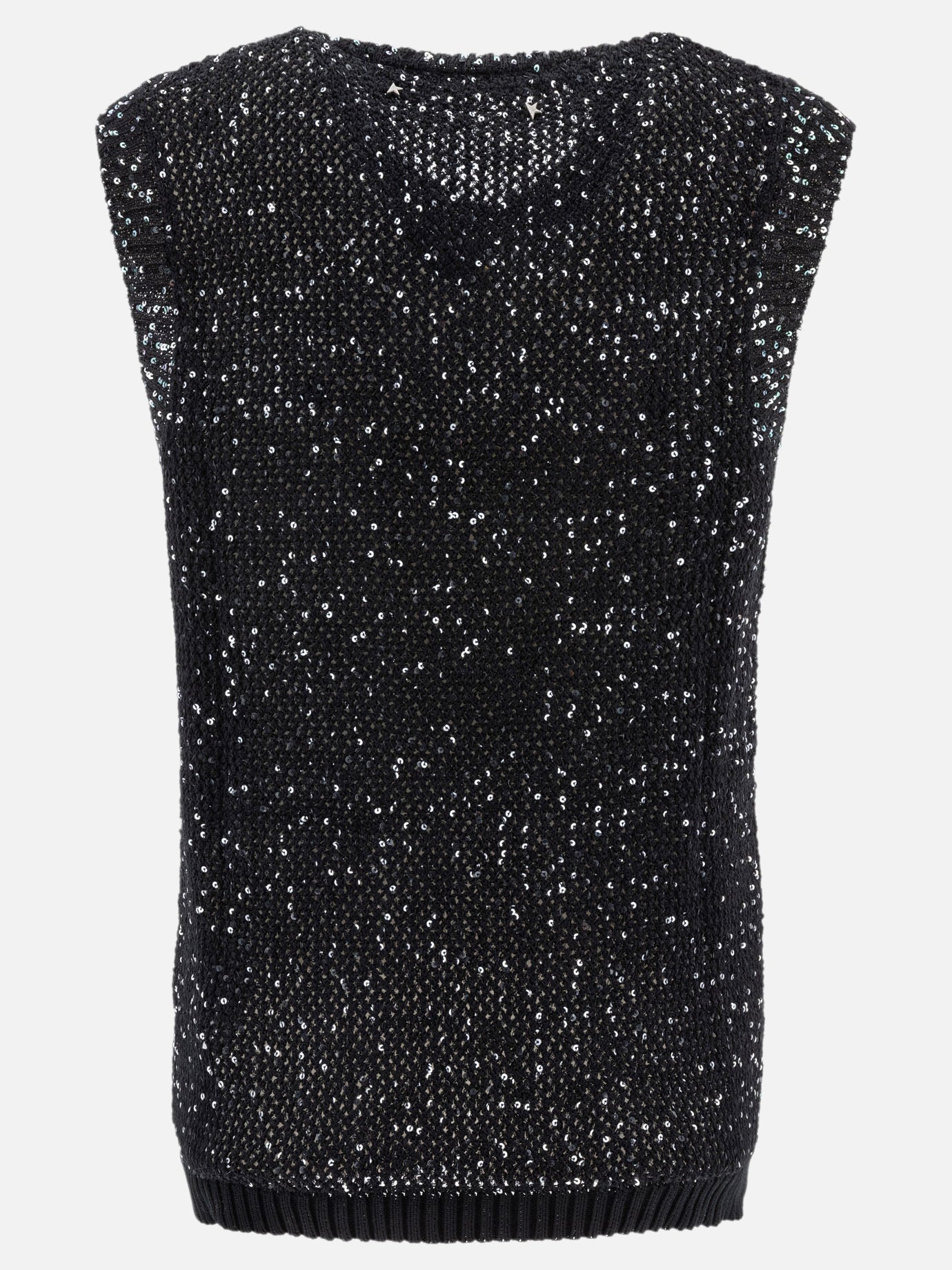 Golden Goose Top in maglia con paillettes 16021184_XS Black thumbnail_2