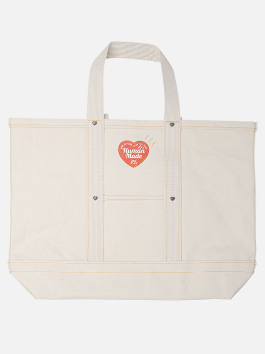 Human Made Logo tote bag 16620640_UNI White 2
