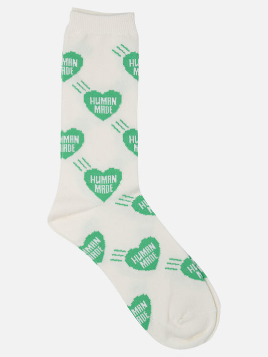 Human Made Calze "Heart" 11281469_L Green 1