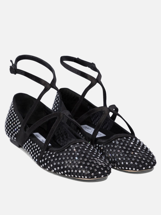Ballerine classiche 80% polyamide 20% leather - 95% leather 5% rubber  Nero - Jimmy Choo Donna | VIETTI Online Store | 2
