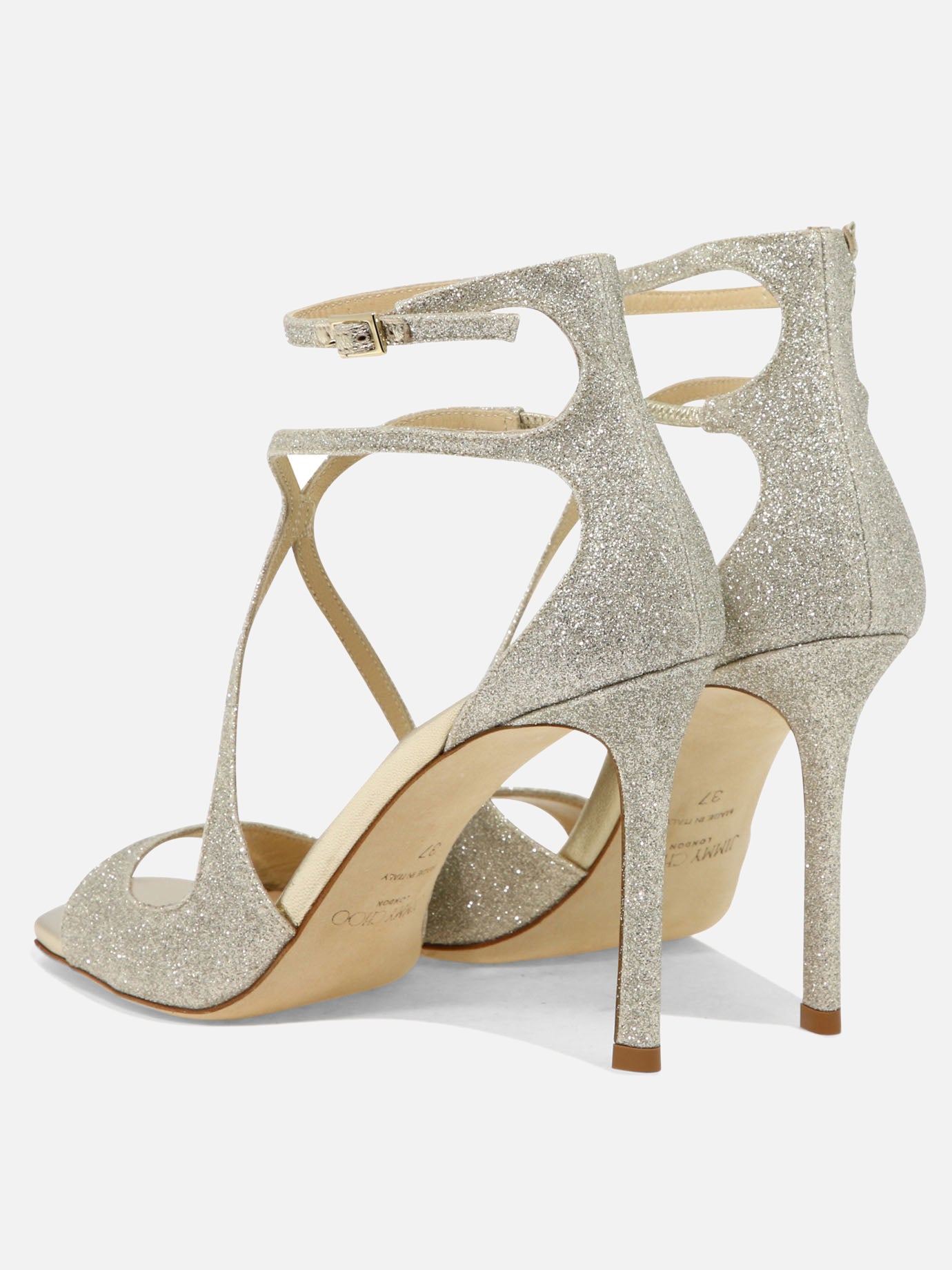 Sandali con tacco 100% leather - 100% leather  Grigio - Jimmy Choo Donna | PDP | VIETTI Online Store | thumbnail_4