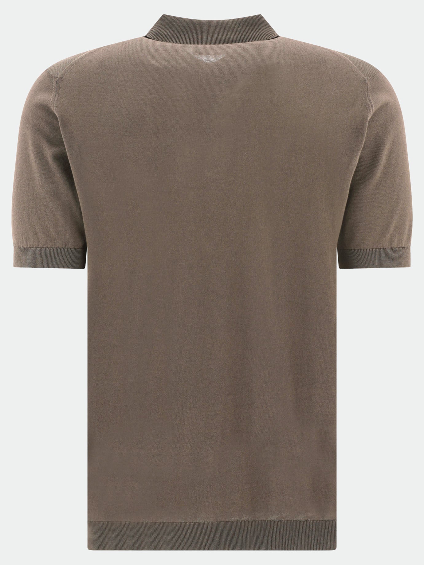 Polo con bottoni Solid colour  Marrone - John Smedley Uomo | PDP | VIETTI Online Store | Zoom-Modal_2
