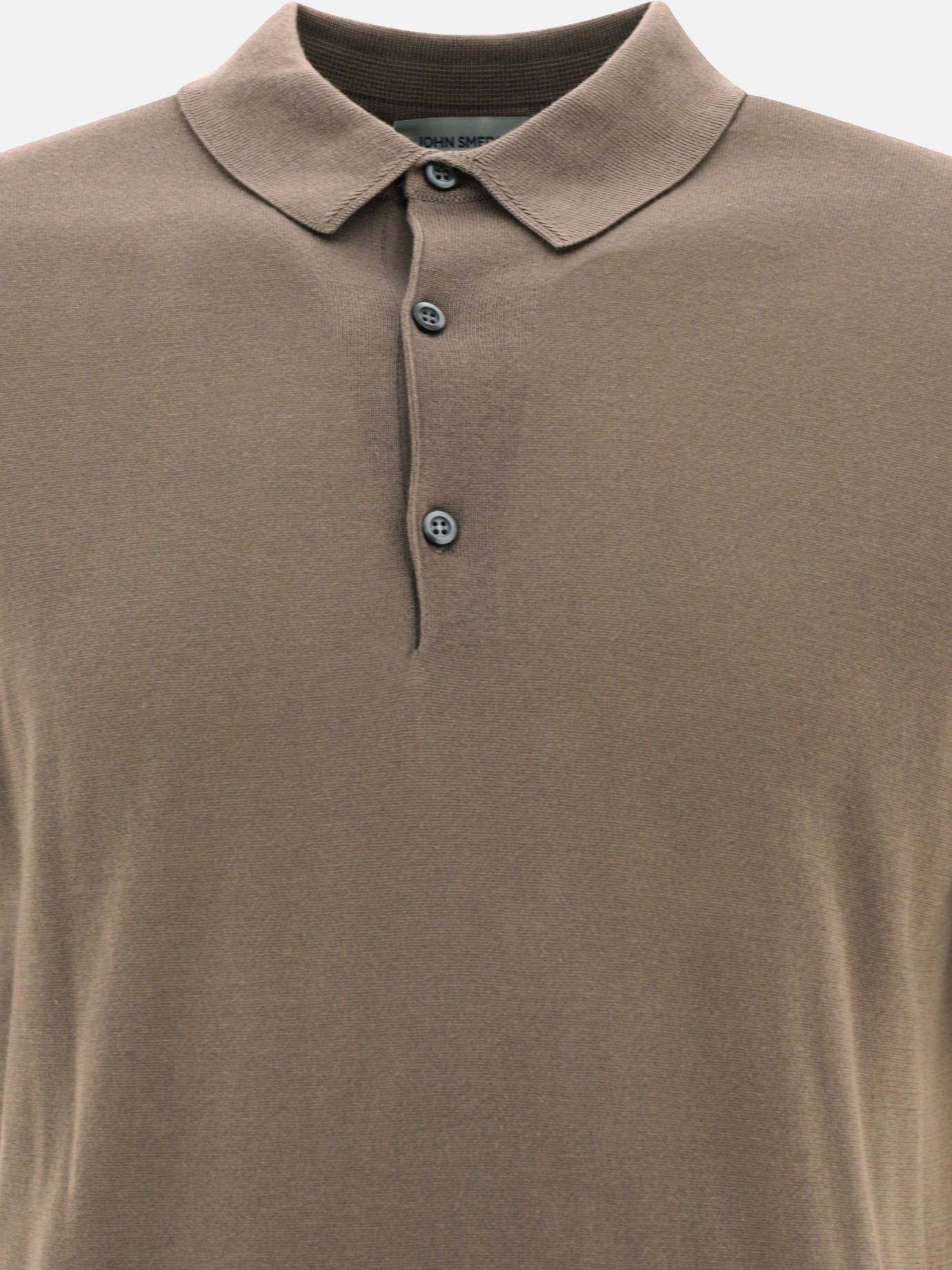 Polo con bottoni Solid colour  Marrone - John Smedley Uomo | PDP | VIETTI Online Store | Zoom-Modal_3
