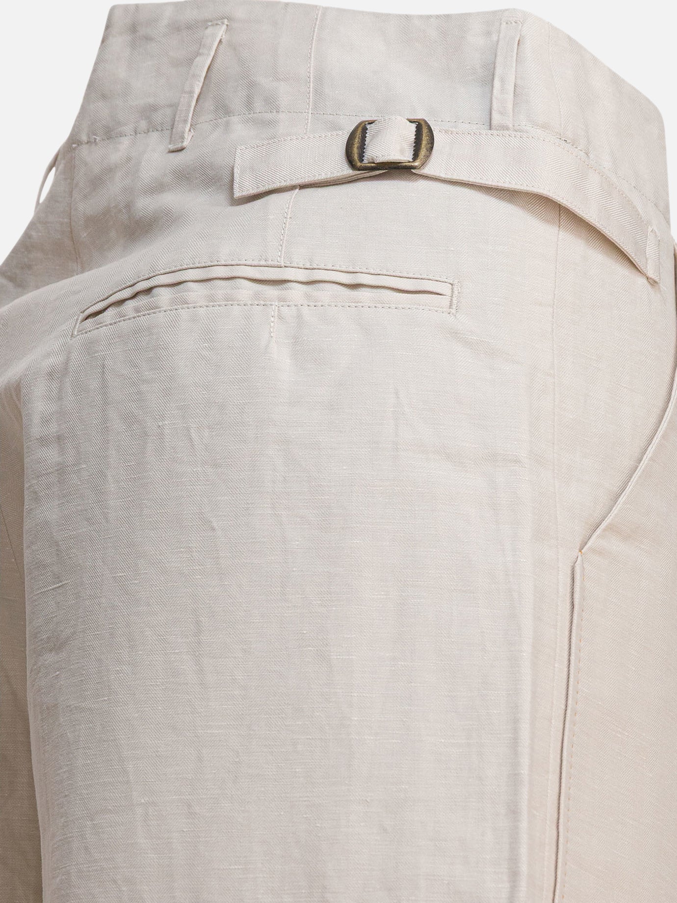 KAPITAL Pantaloni in lino e cotone 25582776_3 Beige thumbnail_4