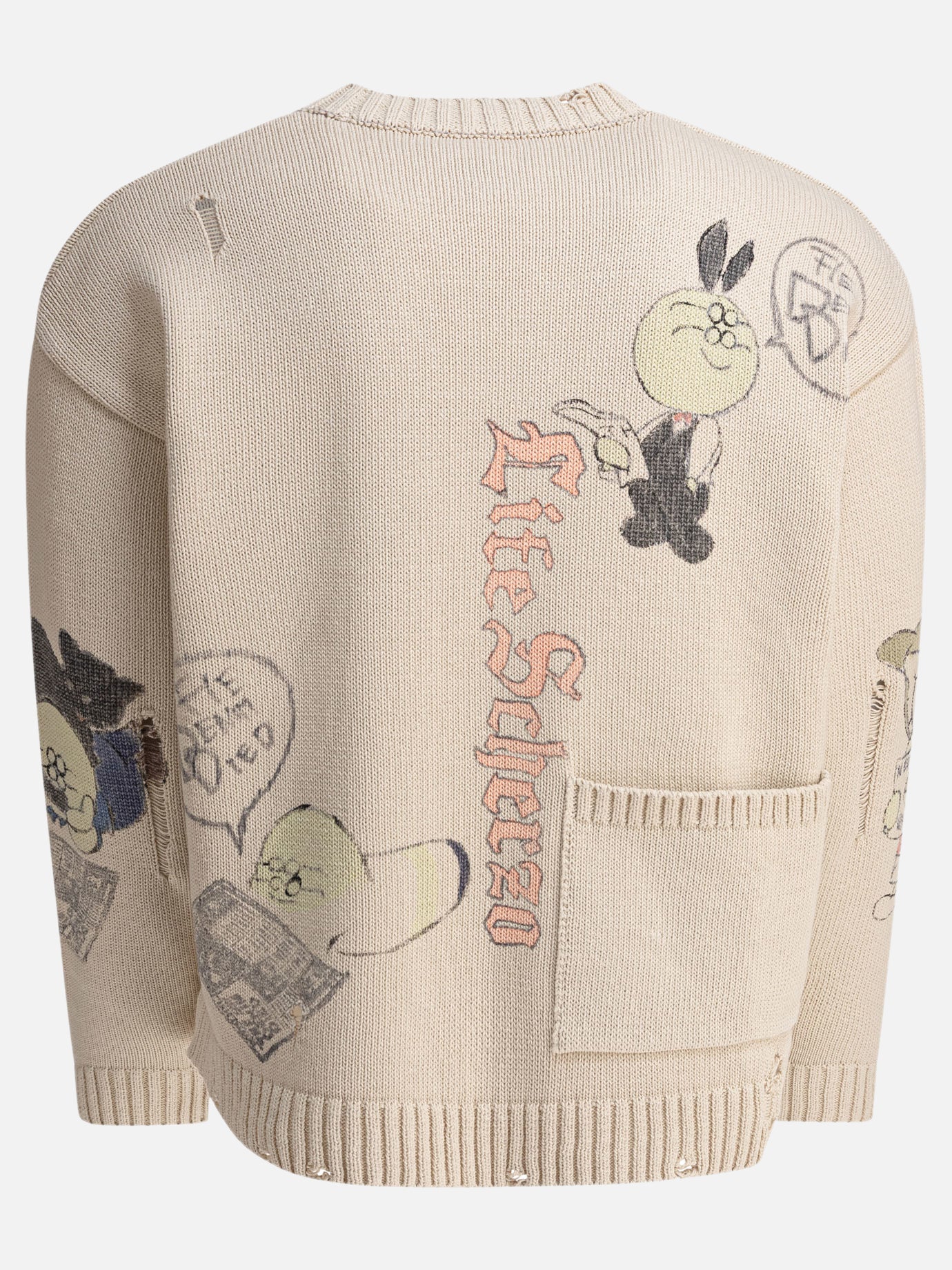 Crewneck sweaters Print  Beige - KAPITAL Men | PDP | VIETTI Online Store | thumbnail_2