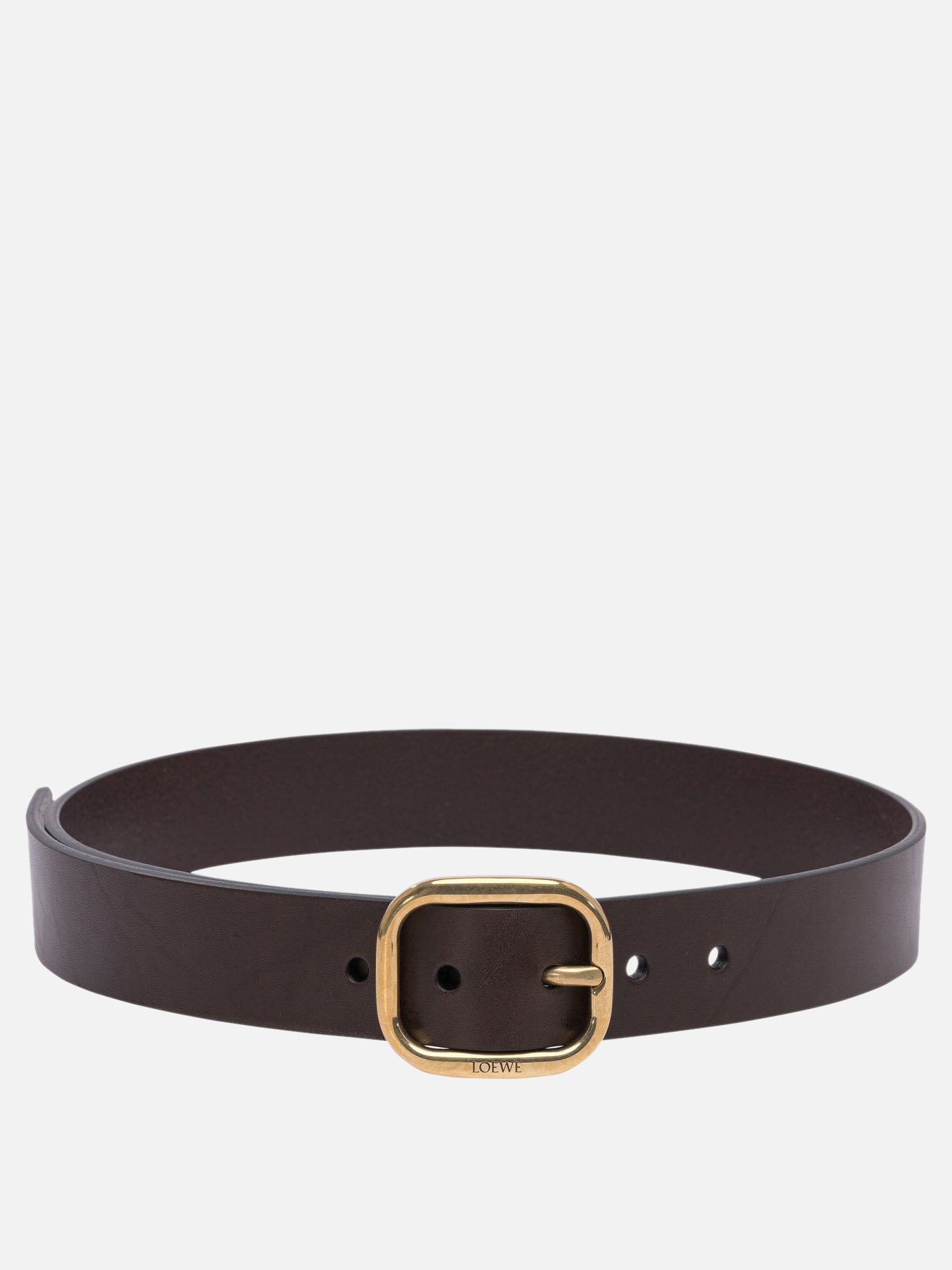 Loewe Belt with lettering logo 12639919_80 Brown thumbnail_1