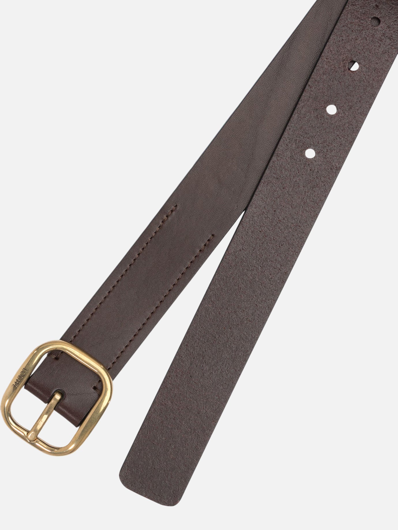 Loewe Belt with lettering logo 12639919_80 Brown thumbnail_2
