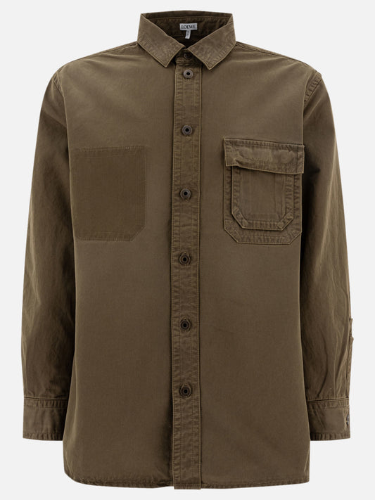 Loewe Giacca overshirt in cotone 13887956_39 Green 1