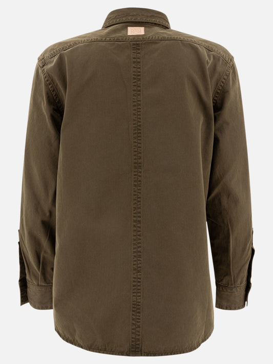 Loewe Giacca overshirt in cotone 13887956_39 Green 2