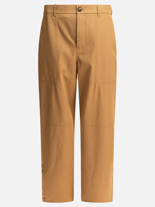 Loewe Pantaloni cargo in cotone e seta 19730550_48 Beige 1
