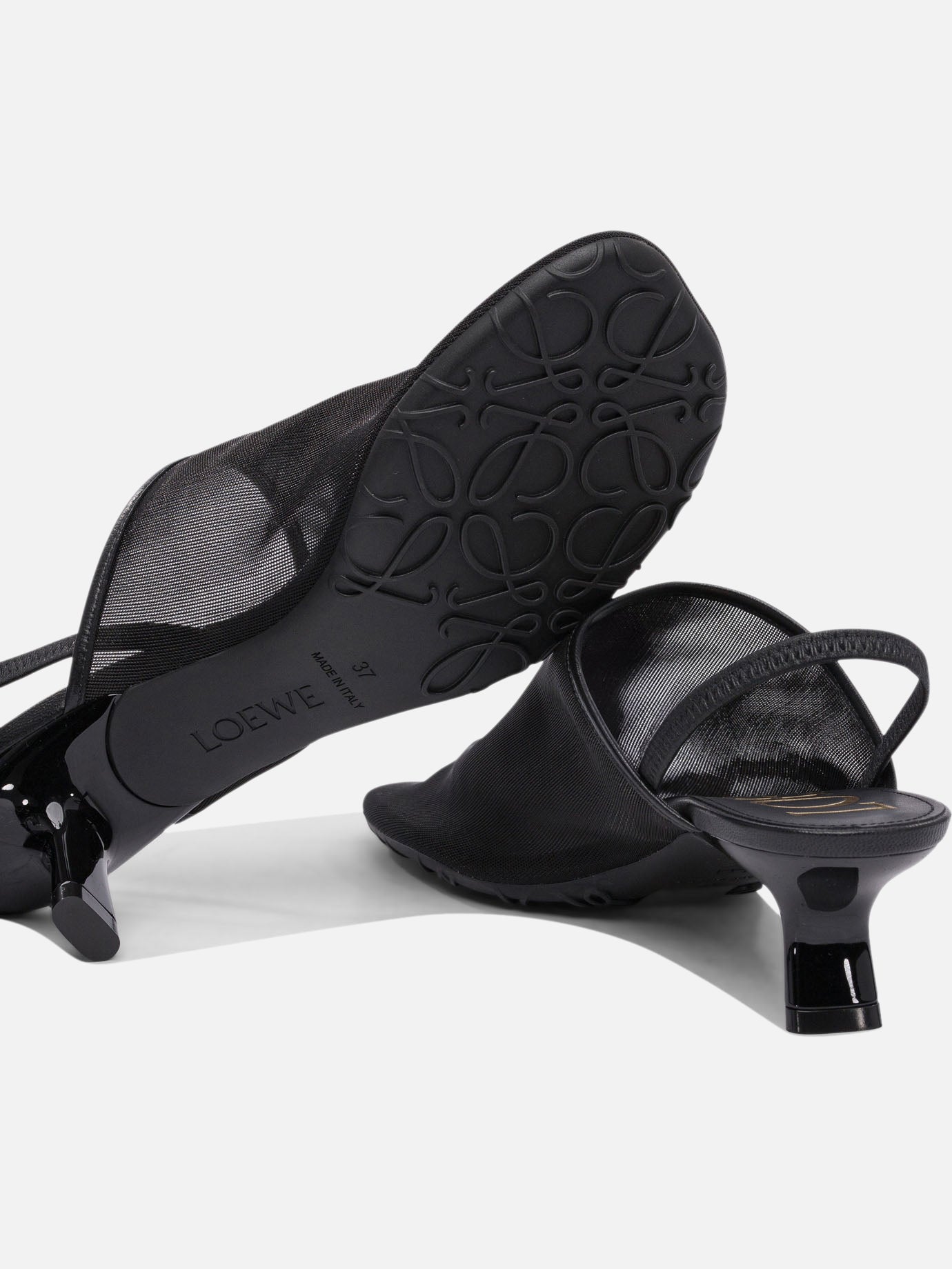 Slingback 100% mesh - 100% rubber  Nero - Loewe Donna | PDP | VIETTI Online Store | Zoom-Modal_5
