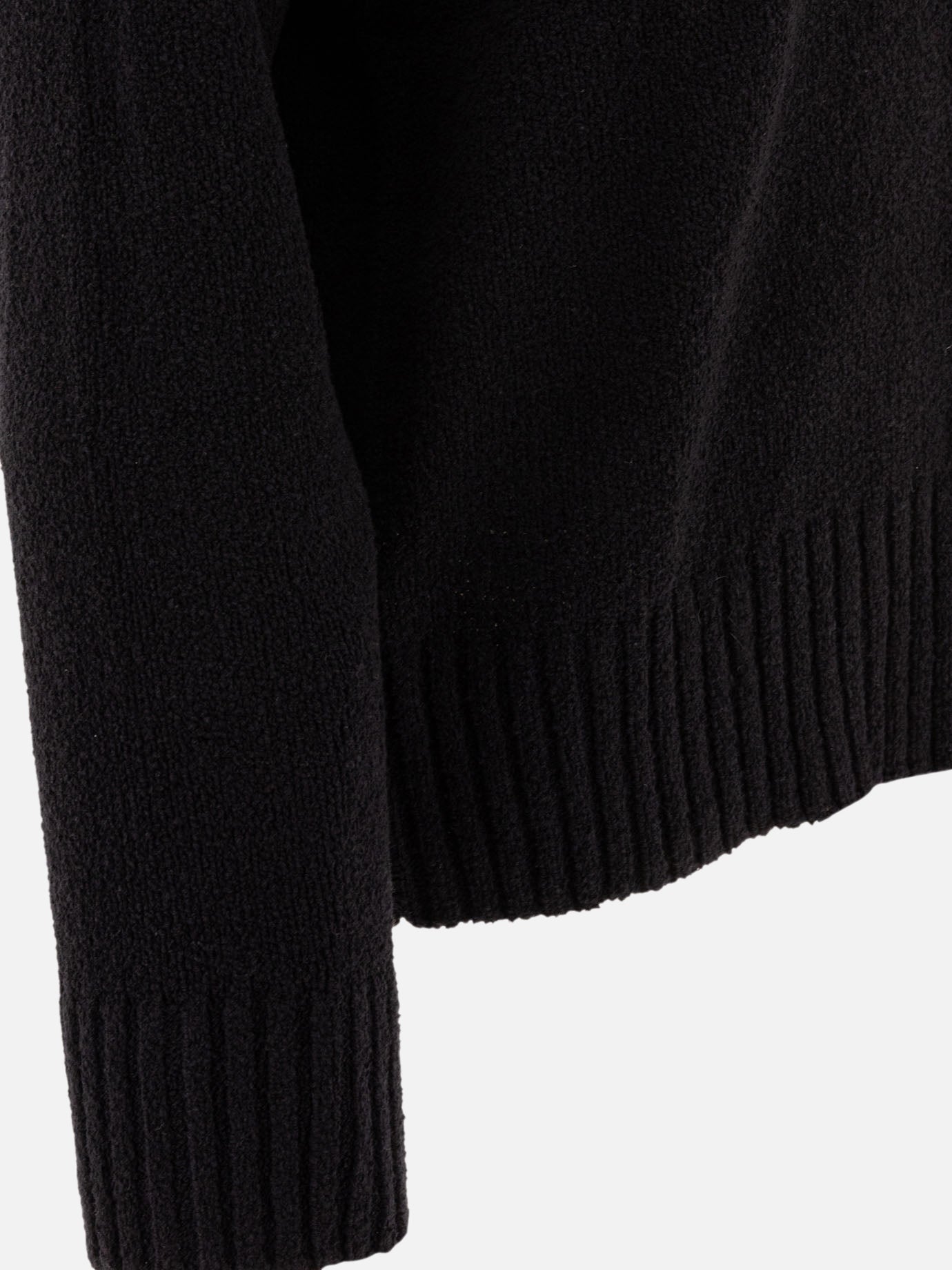 Crewneck sweaters Tinta unita  Black - Loulou Studio Women | PDP | VIETTI Online Store | thumbnail_4