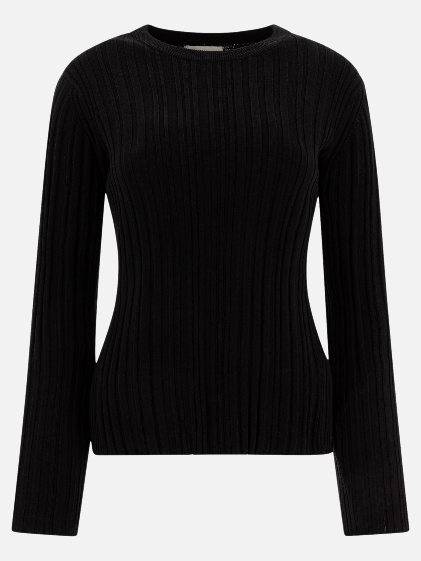 T-shirt girocollo Solid colour  Nero - Loulou Studio Donna | PDP | VIETTI Online Store | Zoom-Modal
