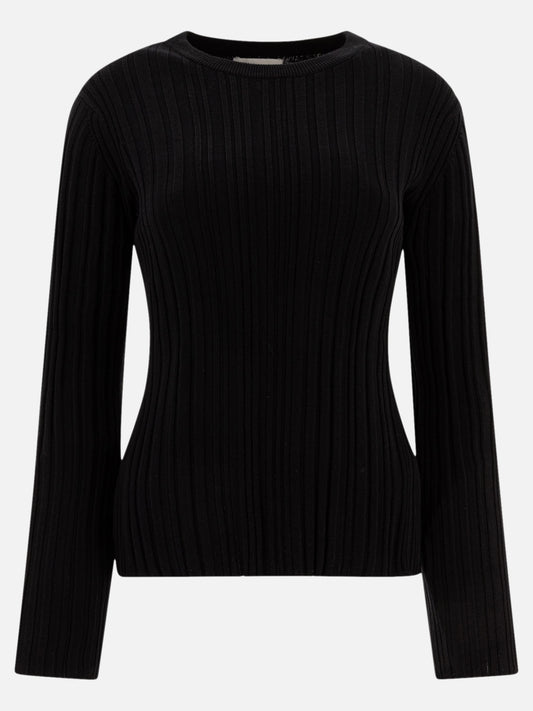 T-shirt girocollo Solid colour  Nero - Loulou Studio Donna | PDP | VIETTI Online Store 
