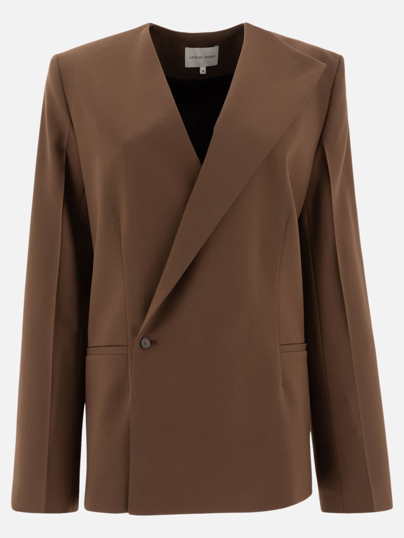 Blazer Solid colour  Marrone - Loulou Studio Donna | PDP | VIETTI Online Store | Zoom-Modal
