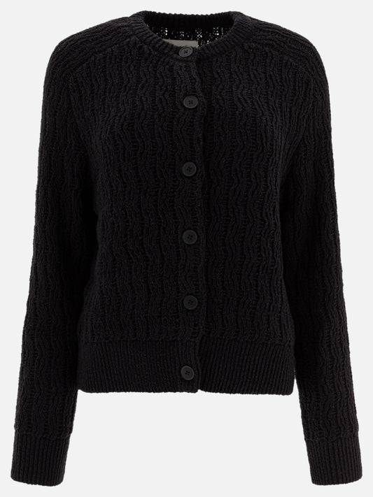 Cardigan Textured knit  Nero - Loulou Studio Donna | PDP | VIETTI Online Store 
