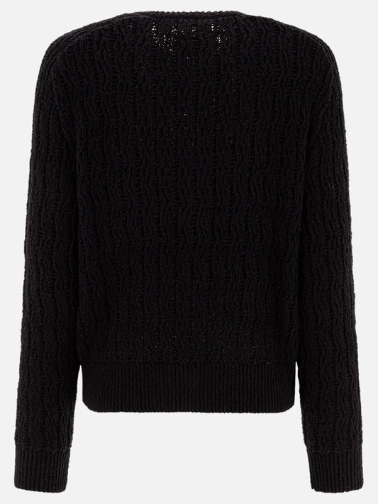 Cardigan Textured knit  Nero - Loulou Studio Donna | PDP | VIETTI Online Store | 2
