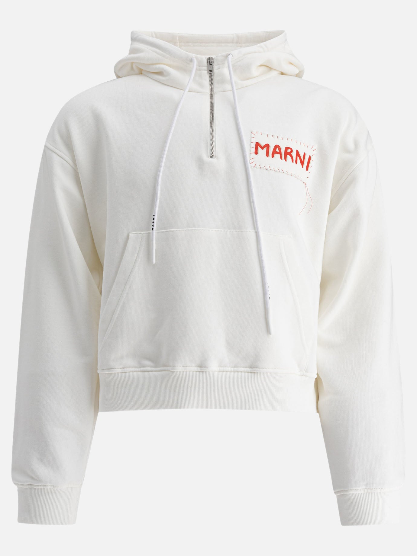 Felpe con mezza zip Logo  Bianco - Marni Uomo | PDP | VIETTI Online Store | thumbnail