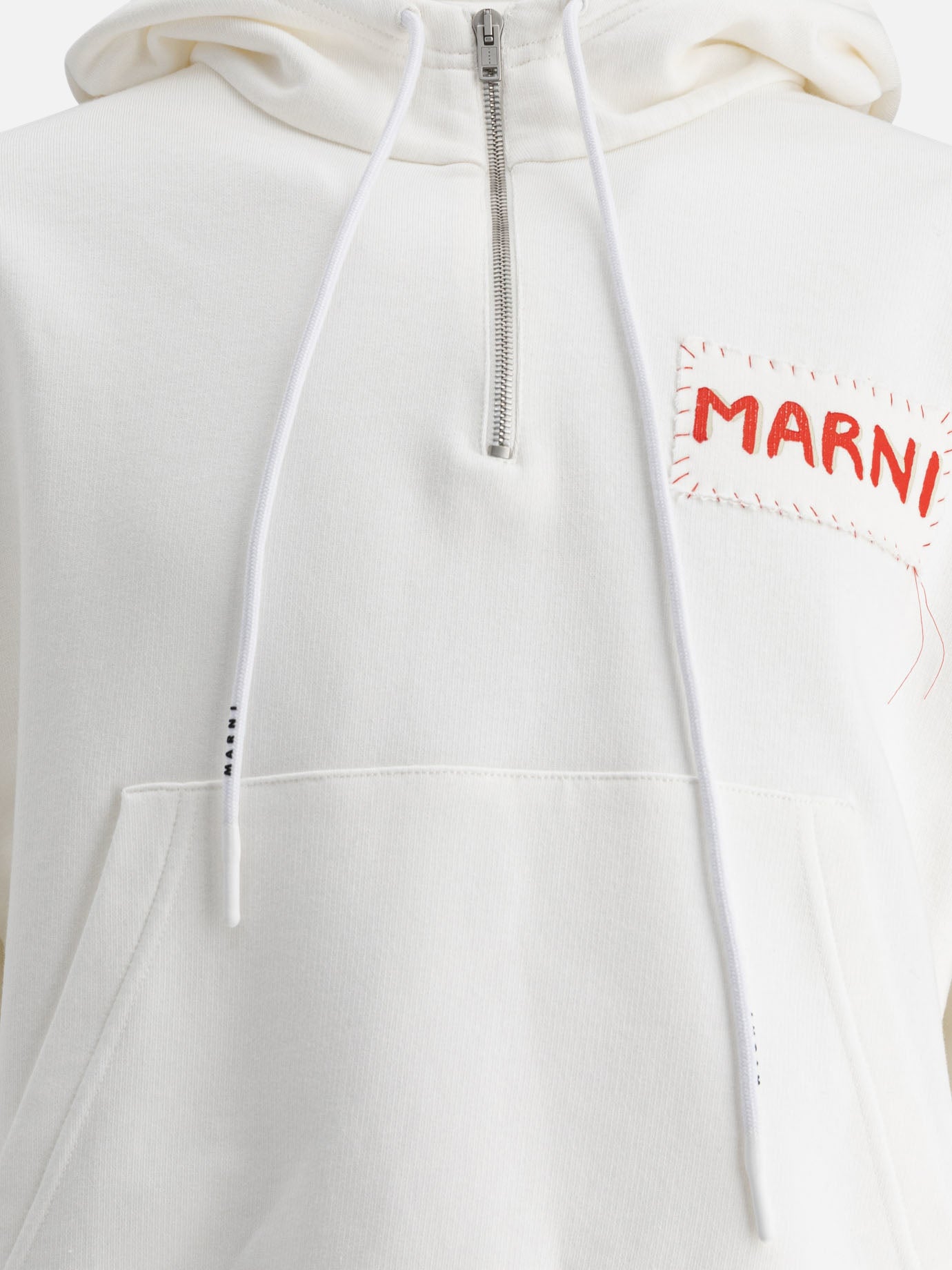 Felpe con mezza zip Logo  Bianco - Marni Uomo | PDP | VIETTI Online Store | Zoom-Modal_3

