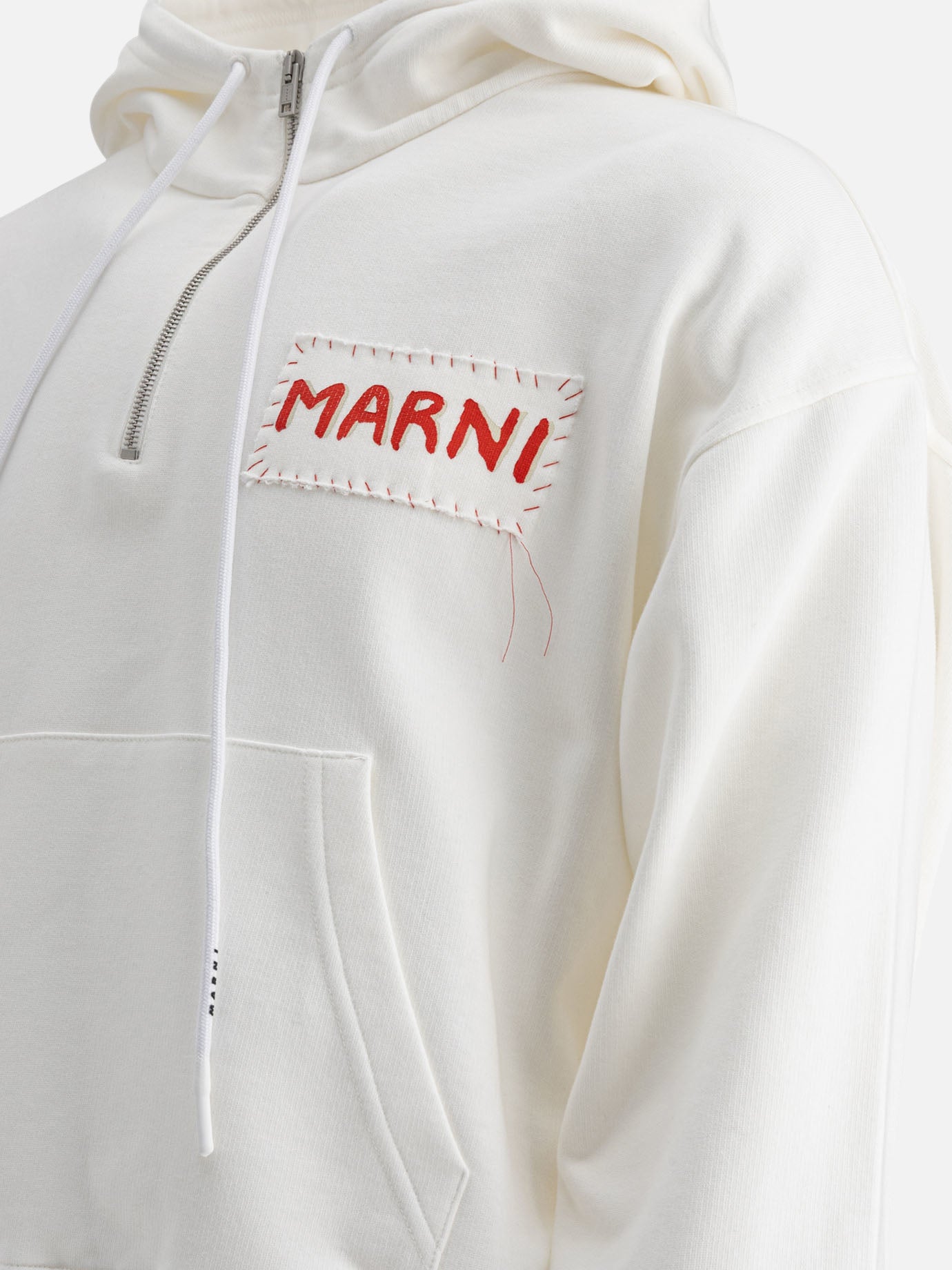 Felpe con mezza zip Logo  Bianco - Marni Uomo | PDP | VIETTI Online Store | Zoom-Modal_4
