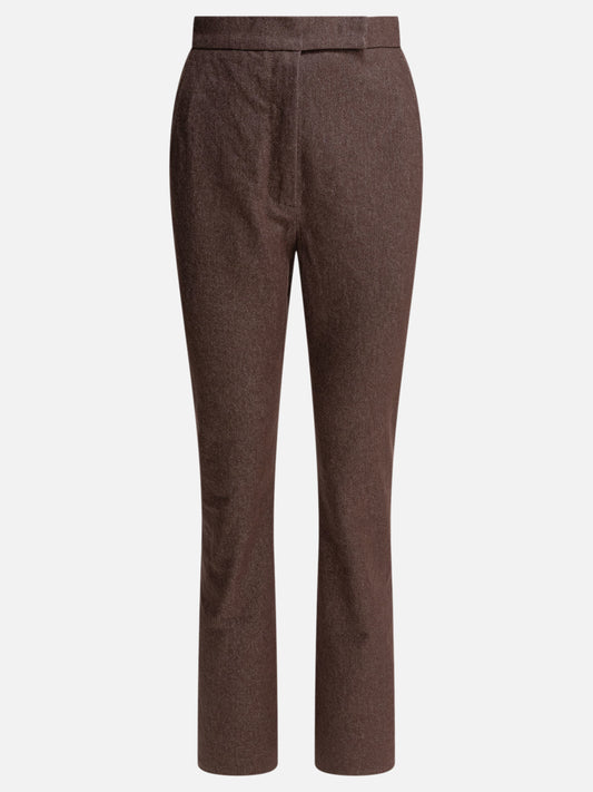 Max Mara Denim-effect cotton trousers 17520739_38 Brown 1