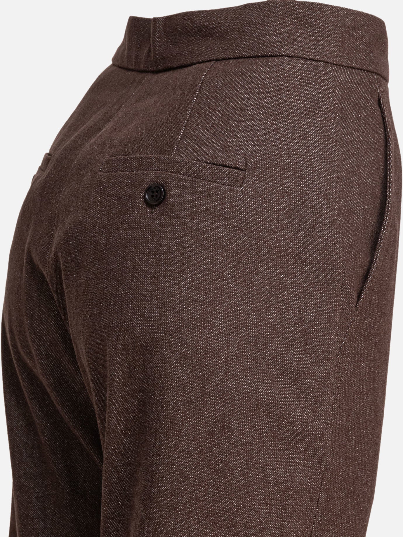 Max Mara Denim-effect cotton trousers 17520739_38 Brown thumbnail_4
