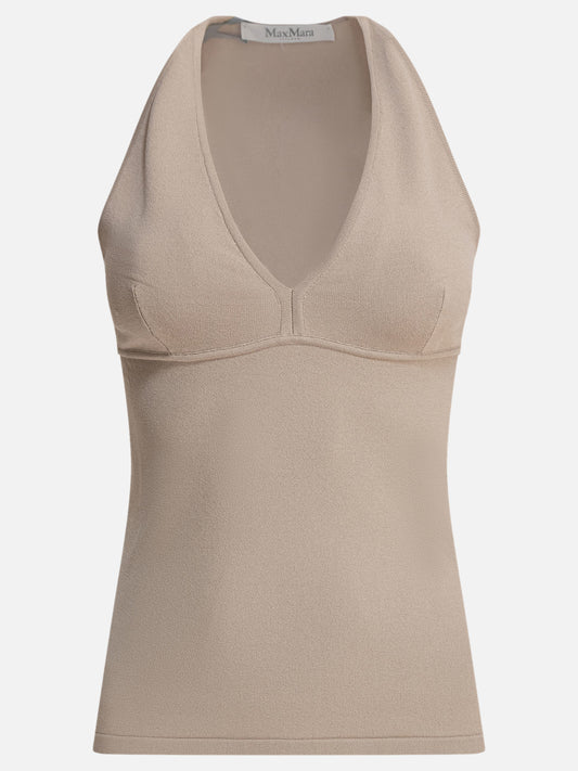 Max Mara Top in viscosa 18905108_S Beige 1