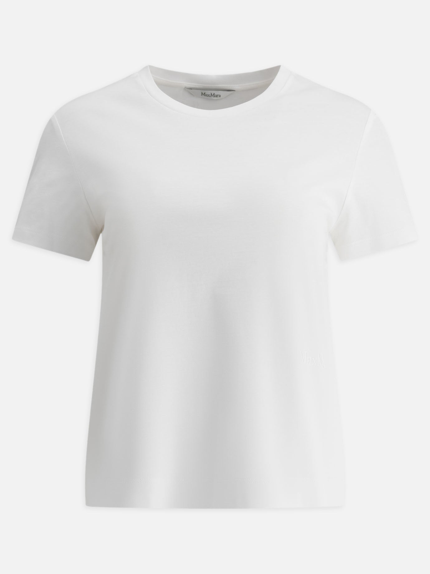 T-shirt girocollo Solid colour  Bianco - Max Mara Donna | PDP | VIETTI Online Store | thumbnail