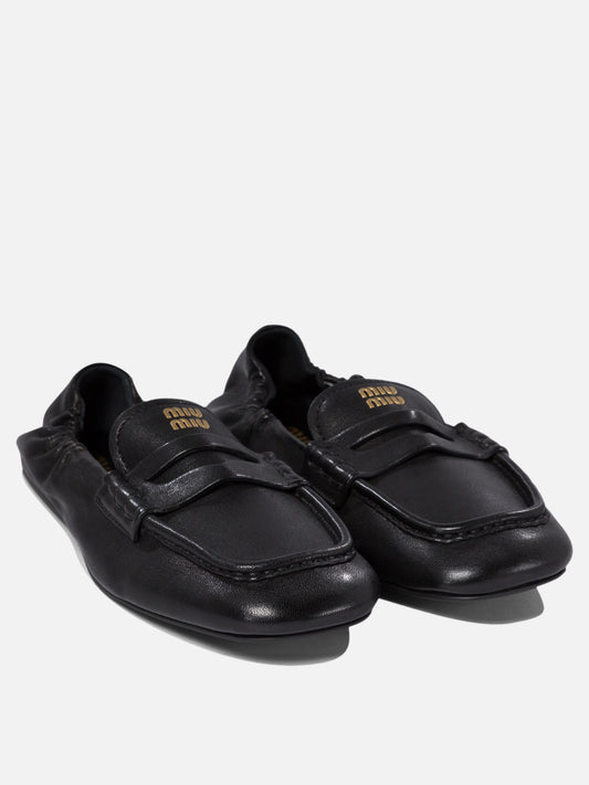 Miu Miu "Ruches" loafers 12466962_40 Black 2
