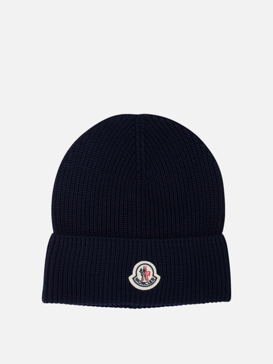 Moncler Cotton beanie Blue