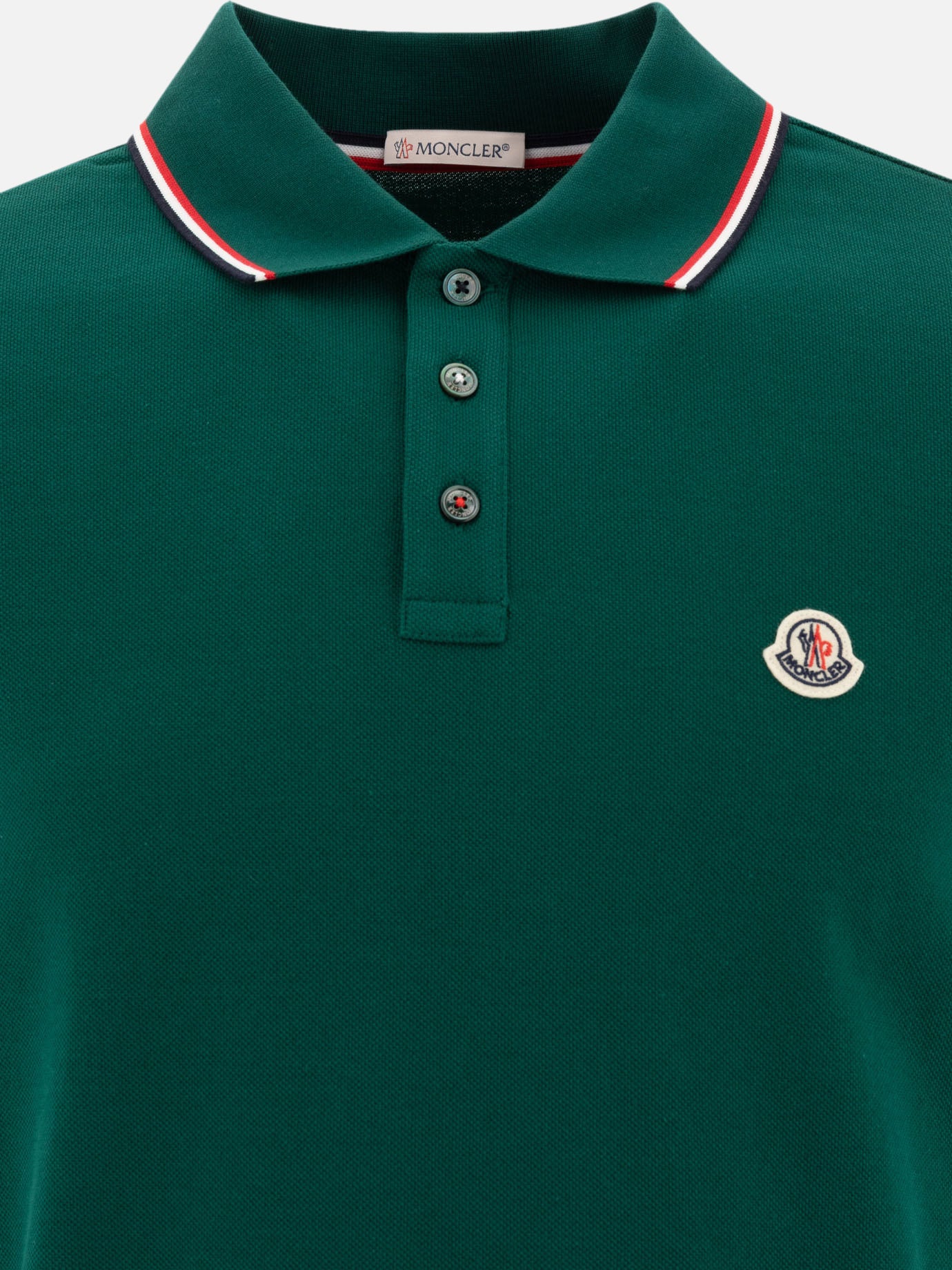 Moncler Polo shirt with logo 16281826_S Green thumbnail_3