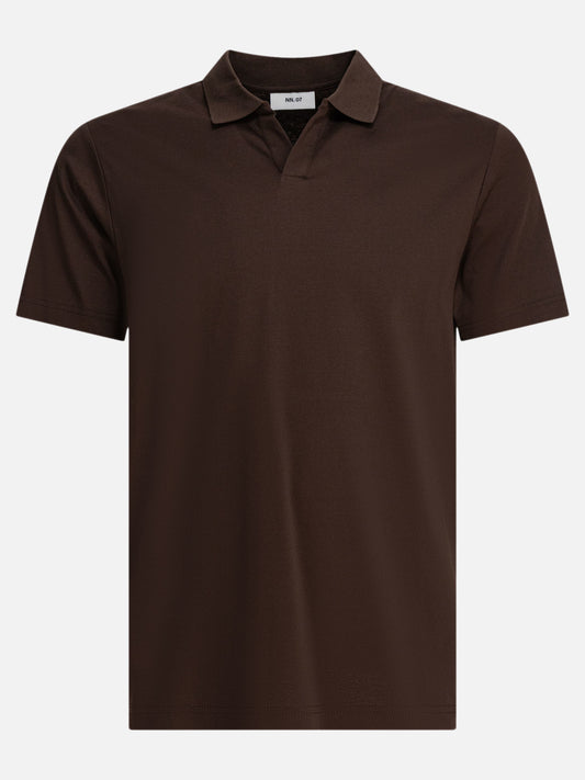 Polo senza bottoni Solid colour  Marrone - NN.07 Uomo | VIETTI Online Store 
