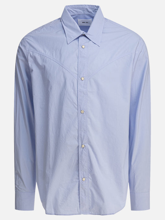 Camicie casual Solid colour  Azzurro - NN.07 Uomo | VIETTI Online Store 
