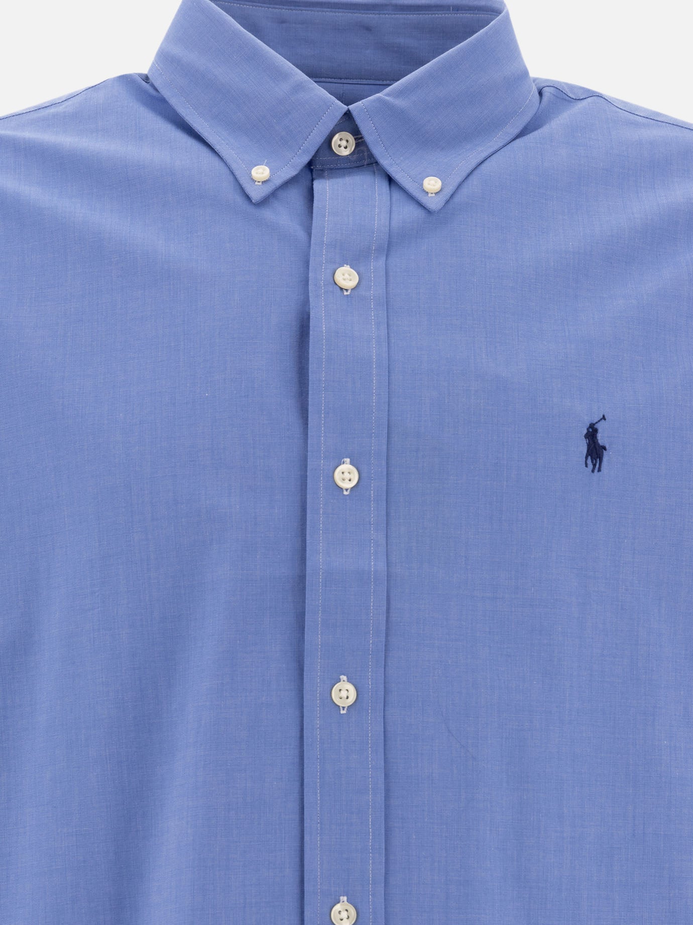 Polo Ralph Lauren Custom-fit stretch poplin shirt 12675402_S Blue thumbnail_3