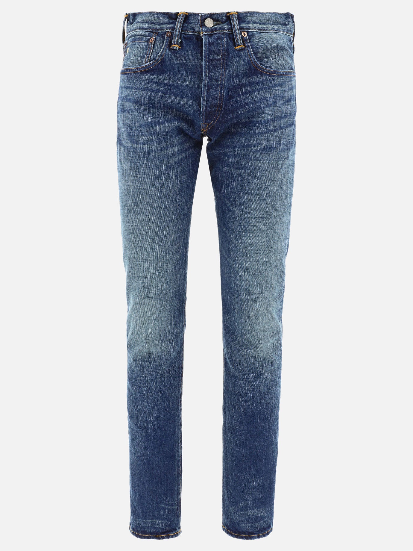 Straight-leg jeans Solid colour  Blue - RRL by Ralph Lauren Men | PDP | VIETTI Online Store | Zoom-Modal
