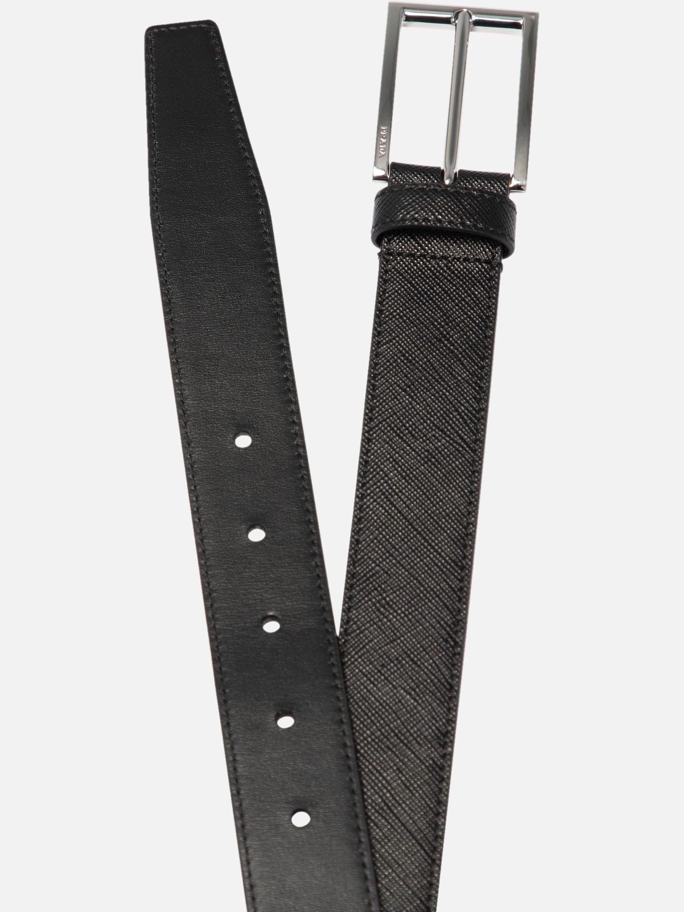 Prada Saffiano leather belt Black