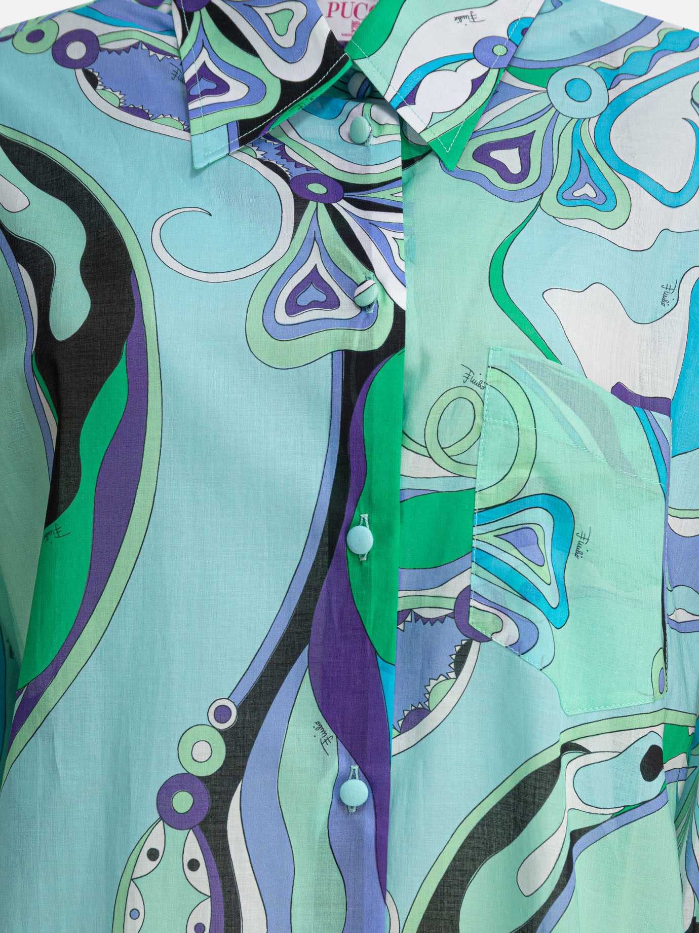 Camicie casual Print  Azzurro - Pucci Donna | PDP | VIETTI Online Store | thumbnail_3