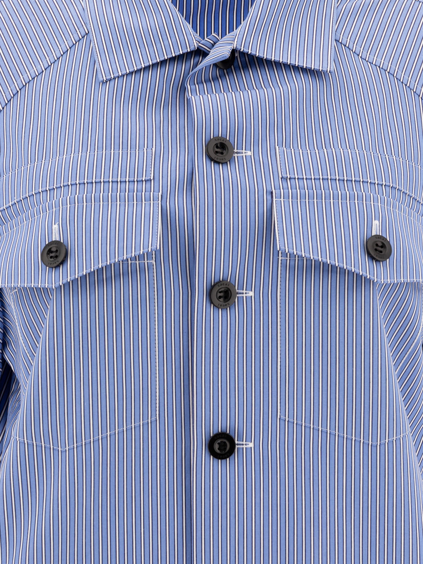 Camicie casual Striped  Blu - Sacai Donna | PDP | VIETTI Online Store | thumbnail_3