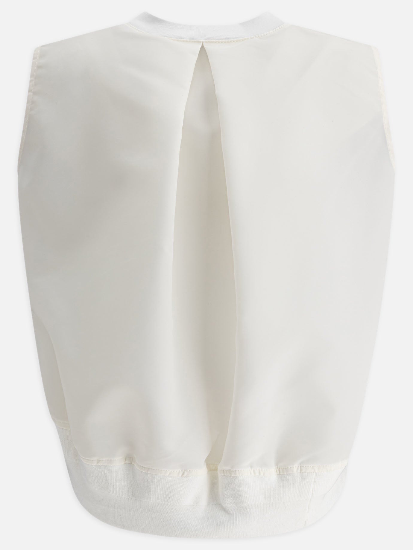 Sacai Cotton jersey and nylon twill tank top 18331646_1 White thumbnail_2