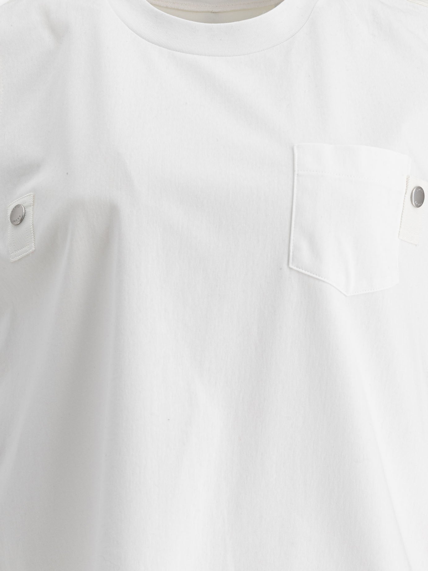 Sacai Cotton jersey and nylon twill tank top 18331646_1 White thumbnail_3