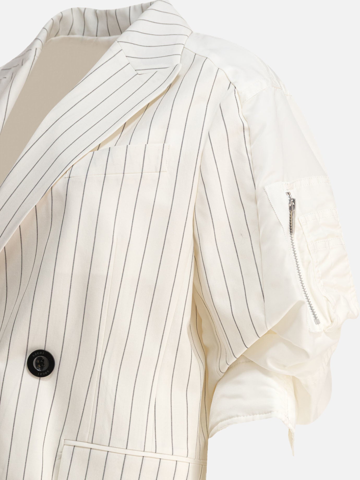Blazer Pinstriped  Bianco - Sacai Donna | PDP | VIETTI Online Store | Zoom-Modal_4
