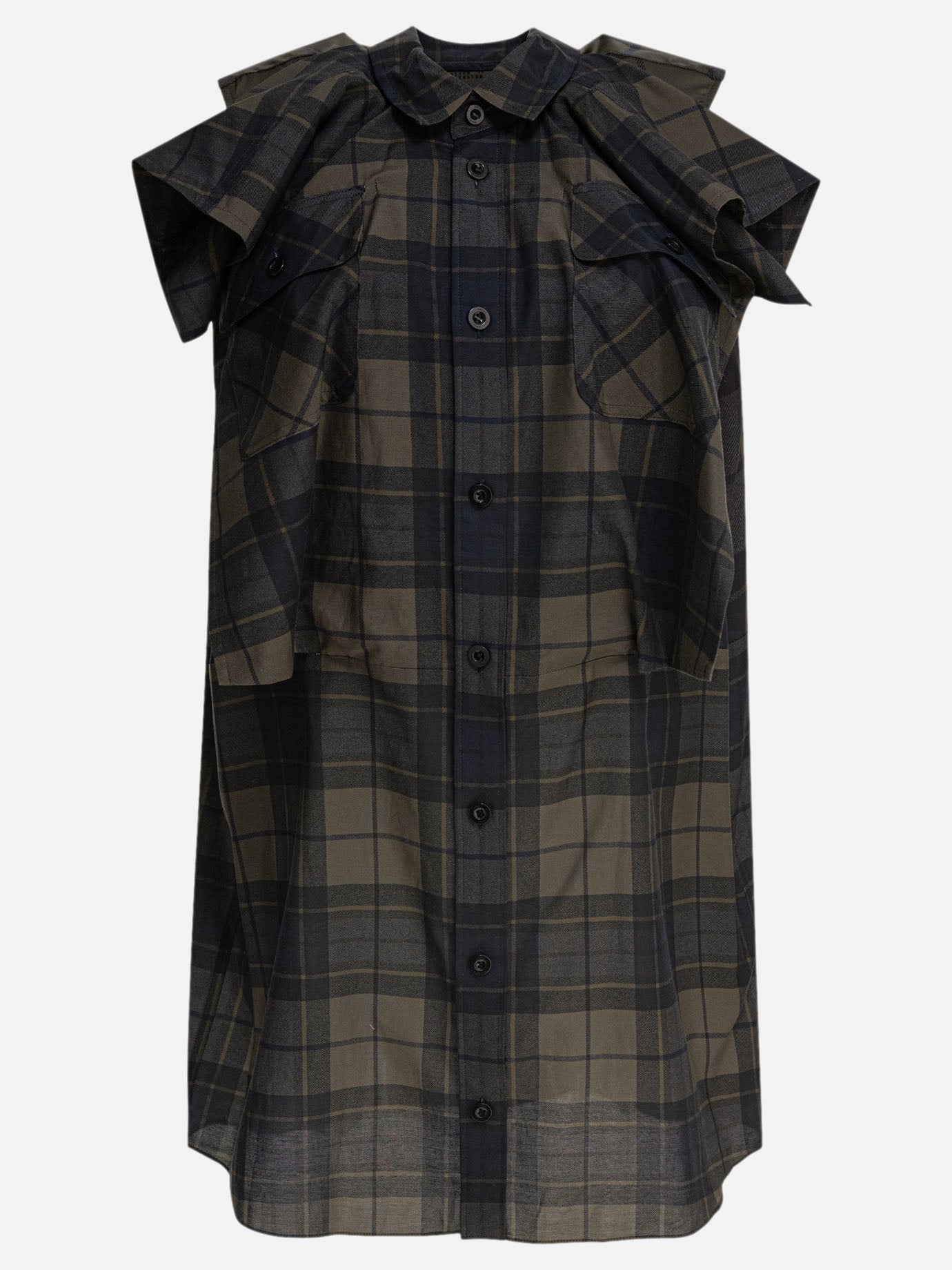 Sacai Abito con stampa scozzese 15298046_1 Grey thumbnail_1