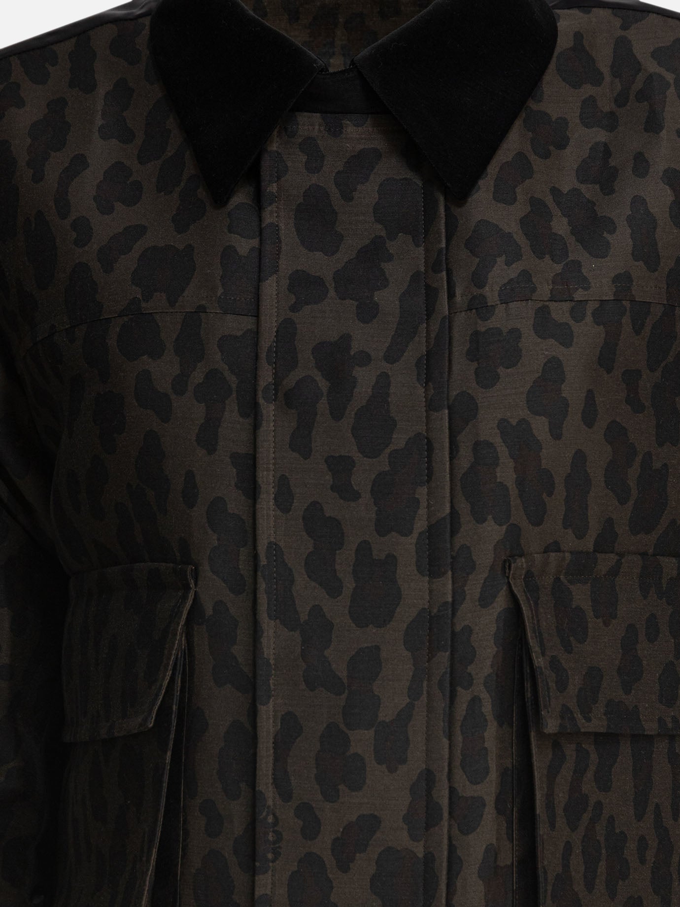Giacche leggere & Trapuntate Animal print  Nero - Sacai Donna | PDP | VIETTI Online Store | thumbnail_3