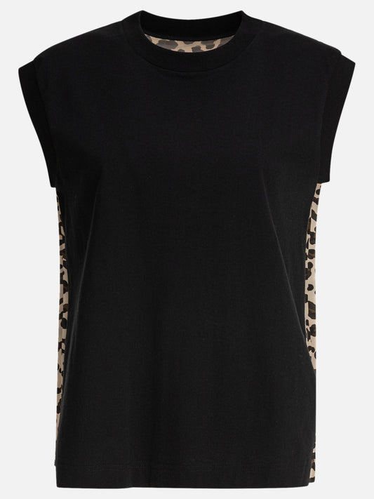 Sacai Leopard print top 15337720_1 Black 1