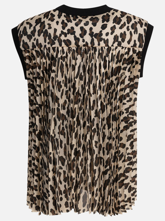 Sacai Leopard print top 15337720_1 Black 2